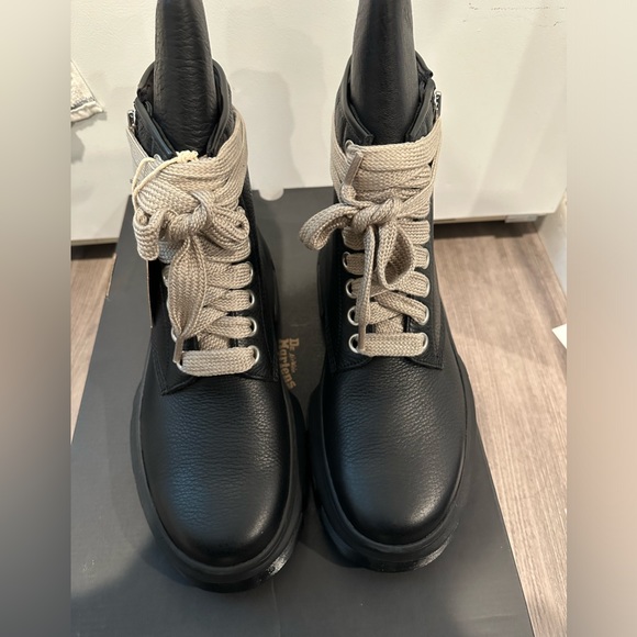Rick owens dr martens dmxl jumbo lace black size 11 12 13 - Picture 1 of 5